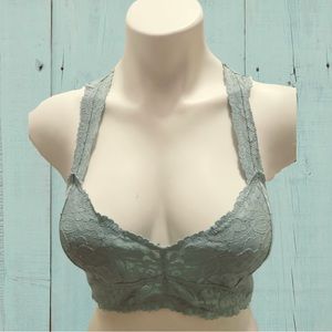 Mint Green Free People Intimately Galloon Lace Racerback Bralette